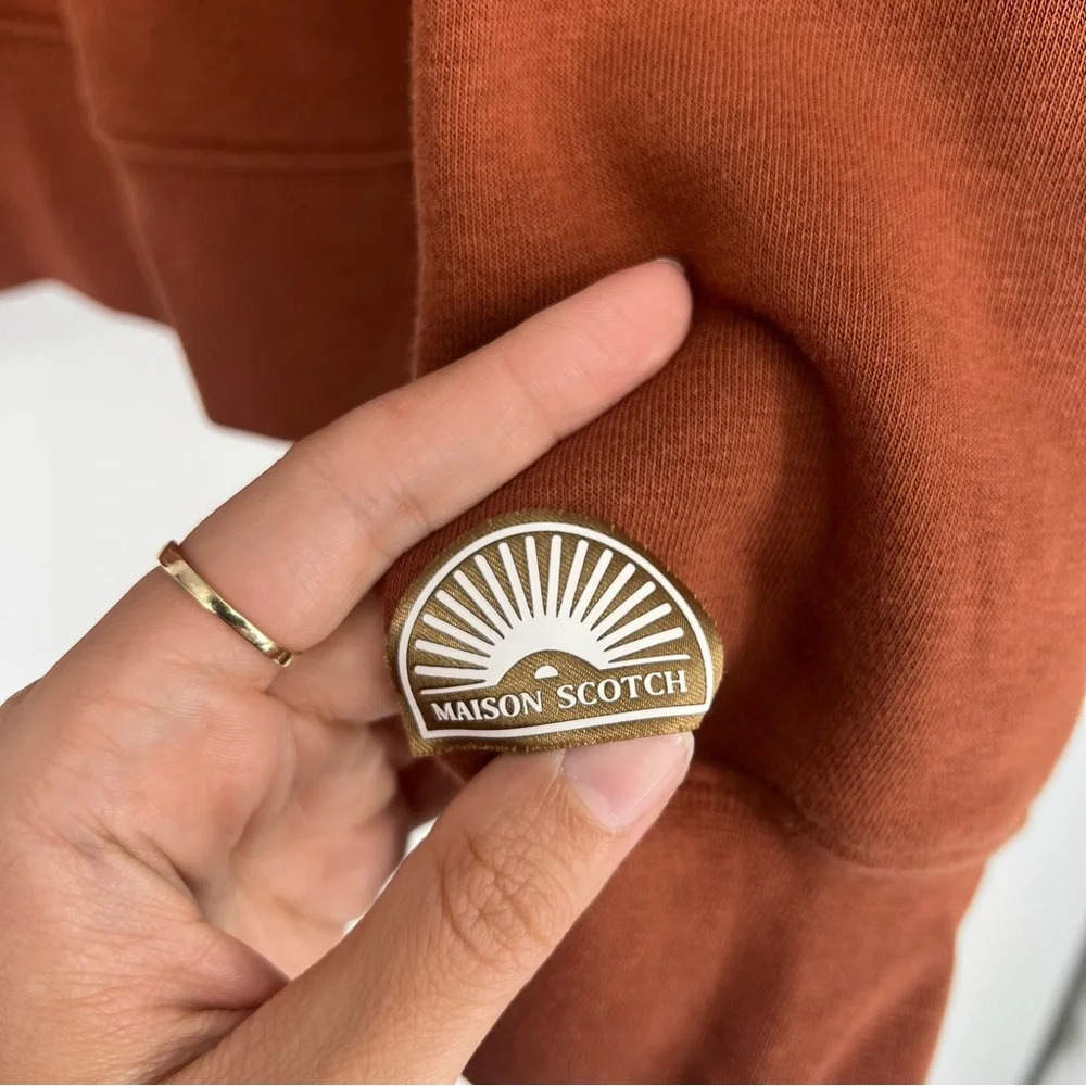 Scotch & Soda Burnt Orange - Brown "Sunray" Graphic Casual Designer Sweatshirt S - Picture 5 of 7